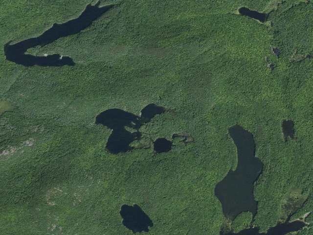 Aerial image of ROCK POND PRIMITIVE TENT SITE 1 (Pharaoh Lake Wilderness)