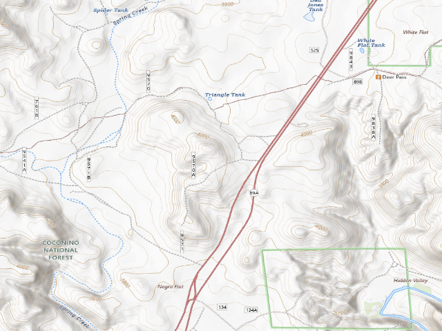 USGS topographic map of Rockview Dispersed Camping Area