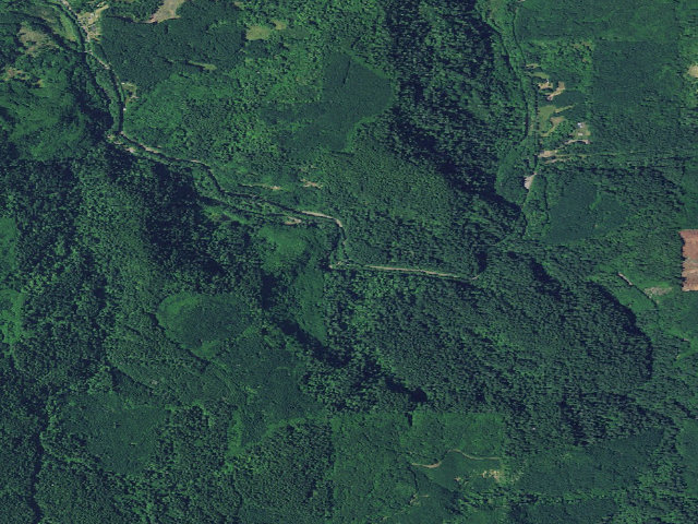 Aerial image of Rocky Bend Group Campground