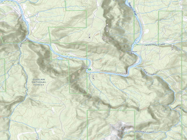 USGS topographic map of Rocky Bend Group Campground