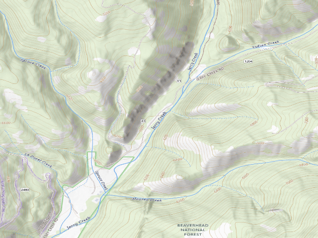 USGS topographic map of Rocky Entrance