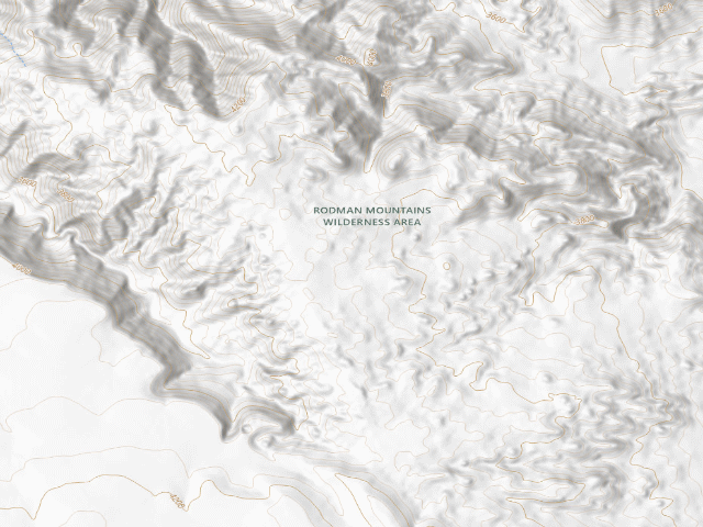 USGS topographic map of Rodman Mountains Wilderness