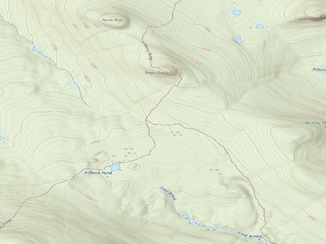 USGS topographic map of Rogers Ledge Tent Site