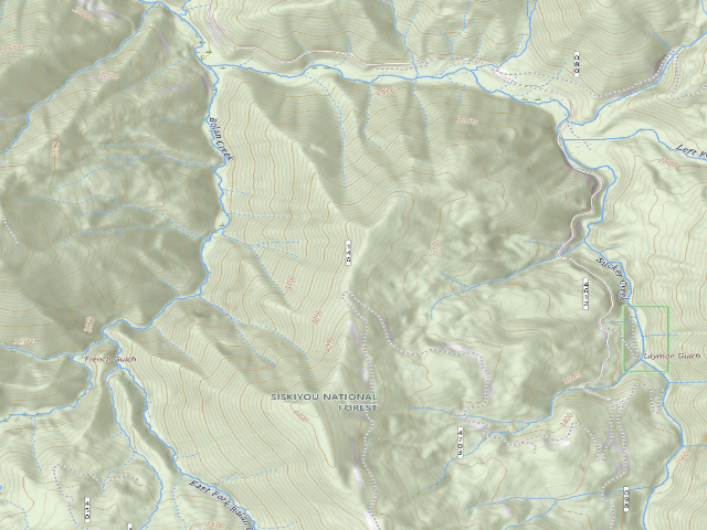 USGS topographic map of Rogue-River Siskiyou National Forest