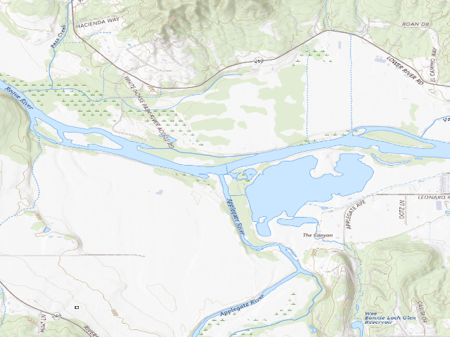 USGS topographic map of Rogue Wild & Scenic River