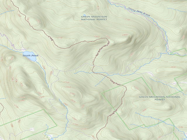 USGS topographic map of Rolston Rest Shelter