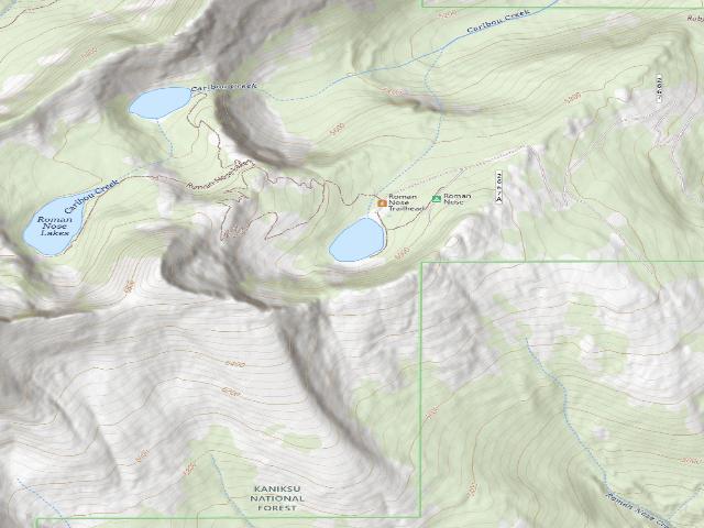 USGS topographic map of Roman Nose Lower Lake (3)