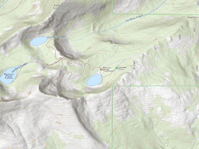 USGS topographic map of Roman Nose Lower Lake (3)