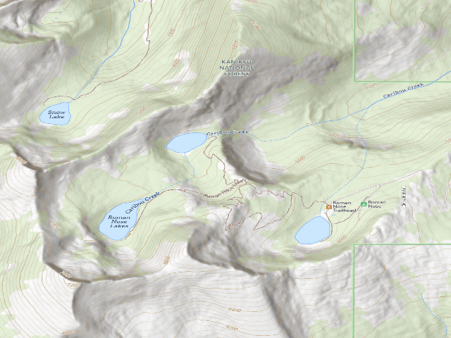 USGS topographic map of Roman Nose Middle Lake (1)