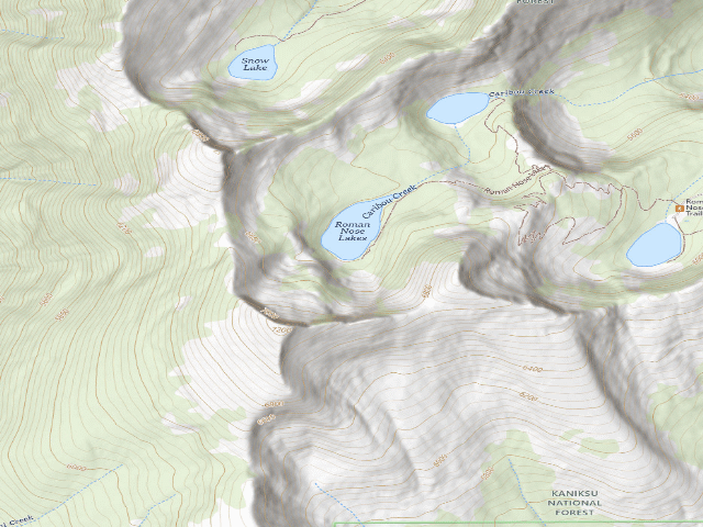 USGS topographic map of Roman Nose Upper Lake (2)