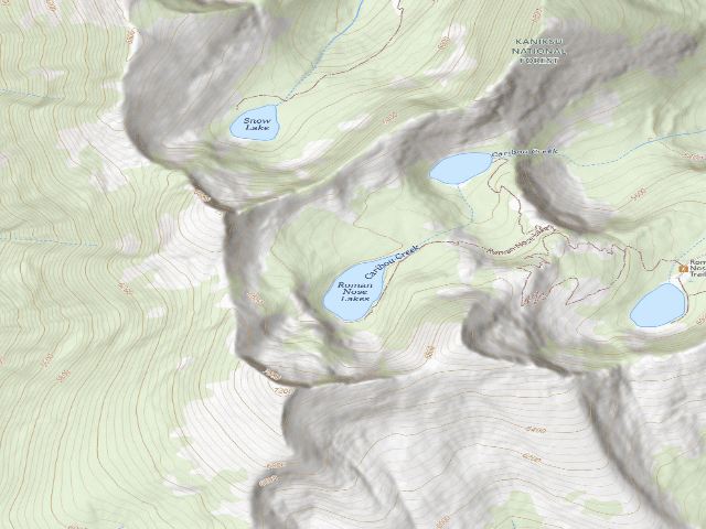 USGS topographic map of Roman Nose Upper Lake (2)