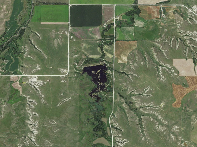 Aerial image of Rooks State Fishing Lake