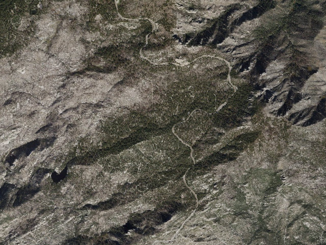 Aerial image of Rose Canyon Campground