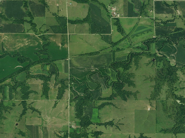 Aerial image of Rose Creek WMA