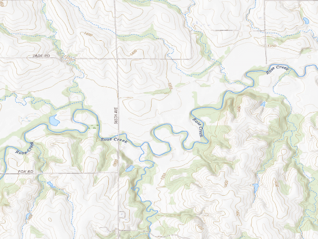 USGS topographic map of Rose Creek WMA