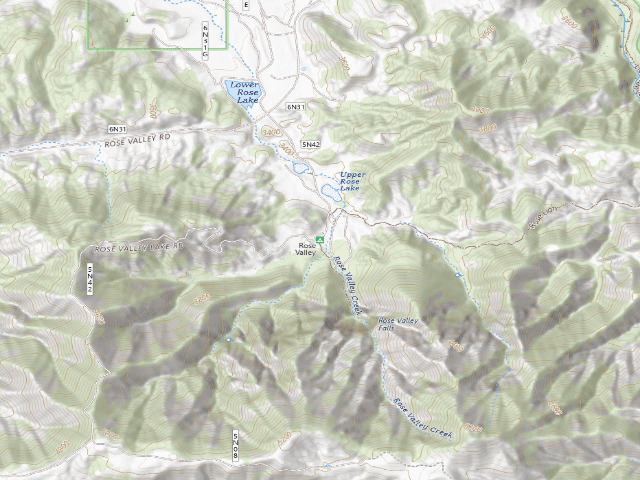 USGS topographic map of Rose Valley