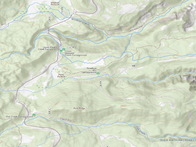 USGS topographic map of Rosebud Atv Campground