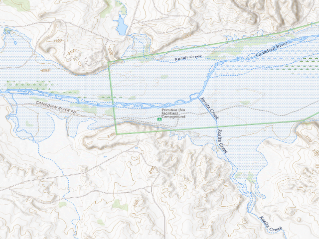 USGS topographic map of Rosita Flats Camping Area