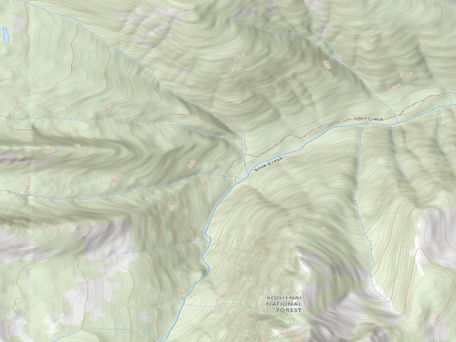 USGS topographic map of Ross Creek - Main