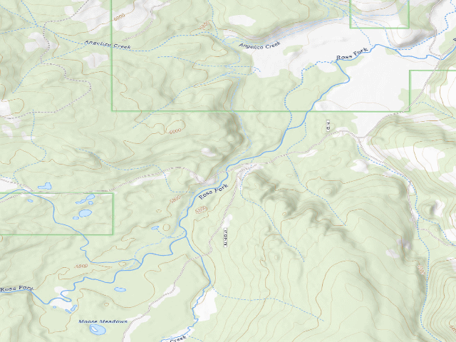 USGS topographic map of Ross Fork Creek Rd-001