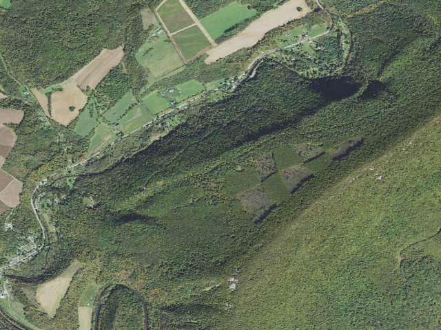 Aerial image of Rothrock State Forest roadside campsite 002 Colerain Road