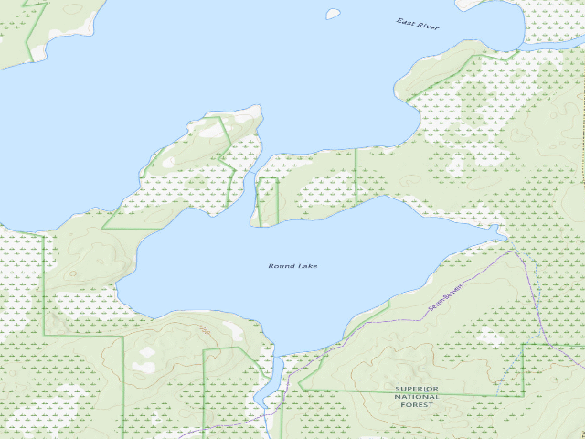 USGS topographic map of Round Lake 2