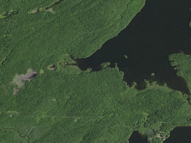 Aerial image of Round Lake Campsite #10 (Round Lake Wilderness)