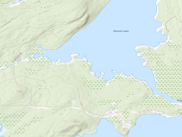 USGS topographic map of Round Lake Campsite #11 (Round Lake Wilderness)