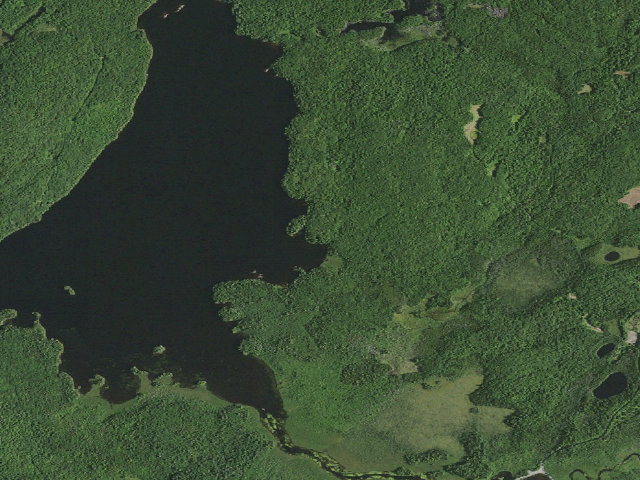 Aerial image of Round Lake Campsite #2 (Round Lake Wilderness)