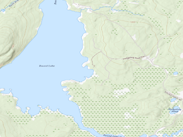 USGS topographic map of Round Lake Campsite #2 (Round Lake Wilderness)