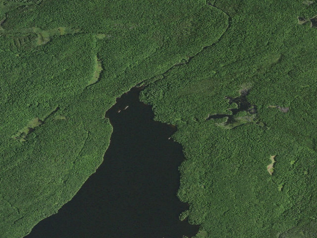 Aerial image of Round Lake Campsite #4 (Round Lake Wilderness)