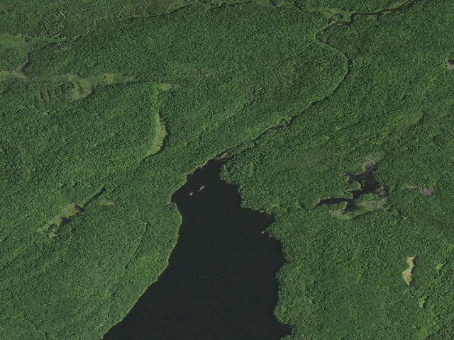 Aerial image of Round Lake Campsite # 6 (Round Lake Wilderness)