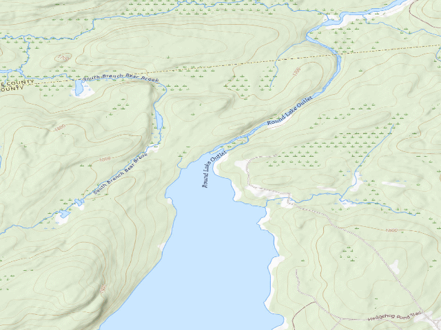 USGS topographic map of Round Lake Campsite # 6 (Round Lake Wilderness)