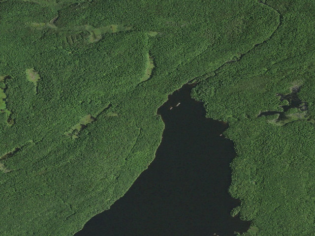 Aerial image of Round Lake Campsite #7 (Round Lake Wilderness)