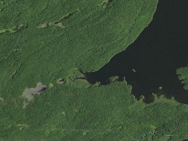 Aerial image of Round Lake Campsite #9 (Round Lake Wilderness)