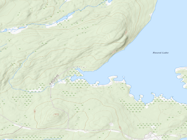 USGS topographic map of Round Lake Campsite #9 (Round Lake Wilderness)
