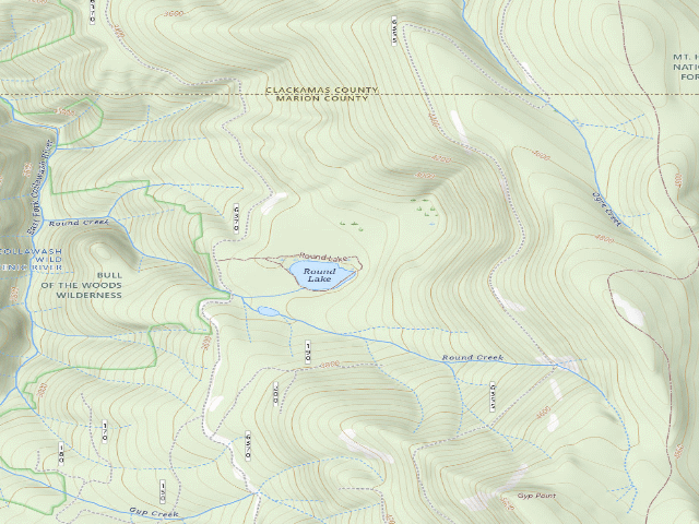 USGS topographic map of Round Lake