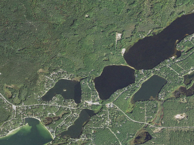 Aerial image of Round Lake Recreation Area Campground