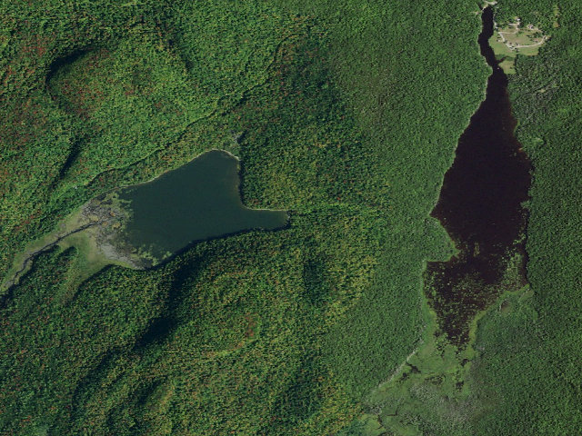 Aerial image of Round Pond Campsite (Siamese Ponds Wilderness)