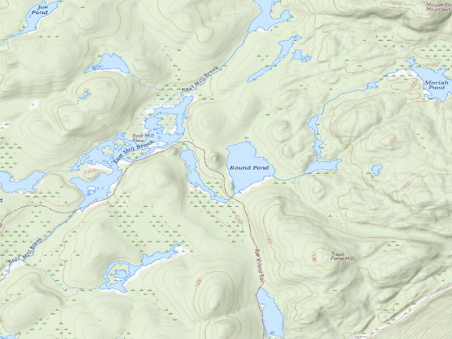 USGS topographic map of Round Pond Tentsite #1 [DEC #5473] (Hammond Pond Wild Forest)