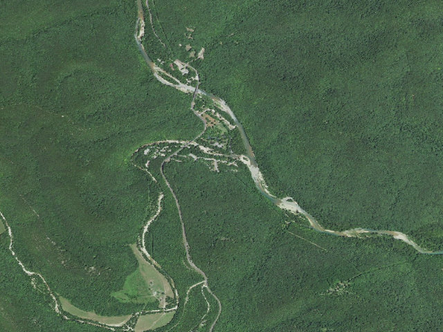 Aerial image of Round Spring Campground