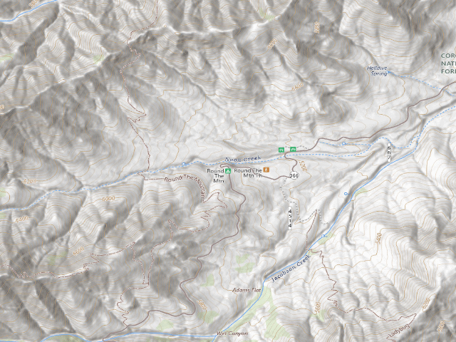 USGS topographic map of Round The Mountain