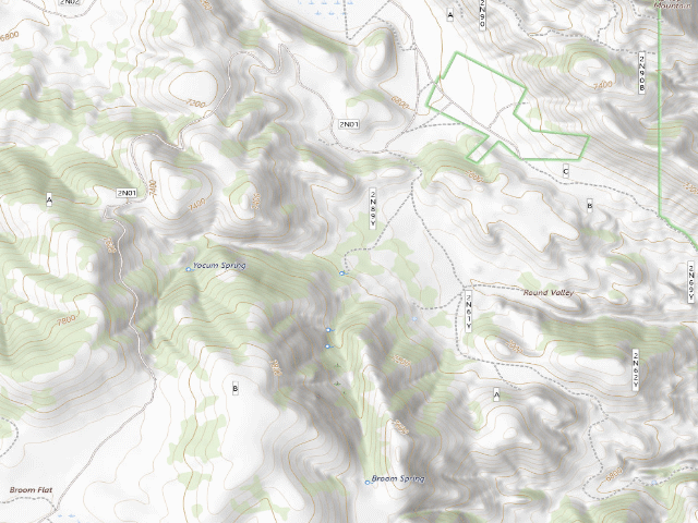 USGS topographic map of Round Valley Group Campground