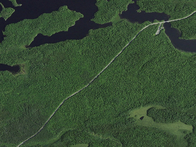 Aerial image of Route 3 Campsite (Saranac Lakes Wild Forest)