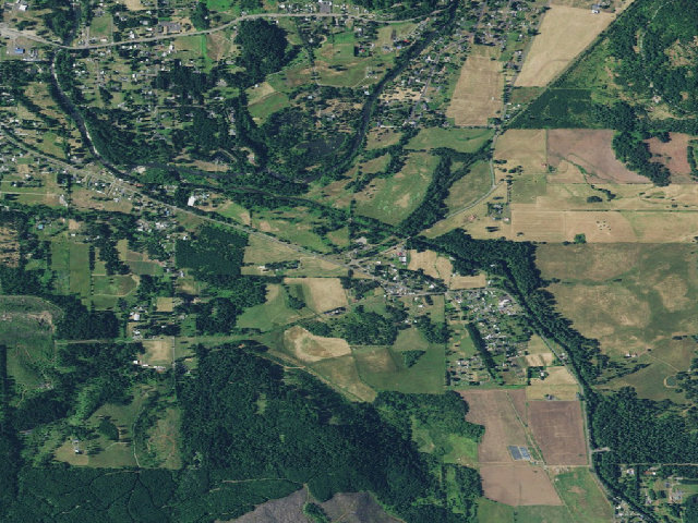 Aerial image of Row River Trail