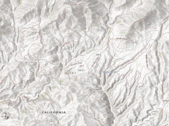 USGS topographic map of Rowher Flats OHV Area #1