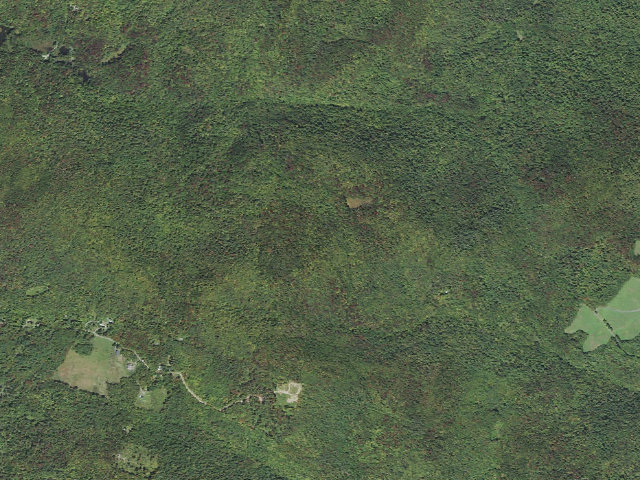 Aerial image of Roxbury State Forest primitive camping area 1
