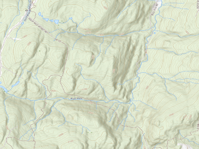 USGS topographic map of Roxbury State Forest primitive camping area 3
