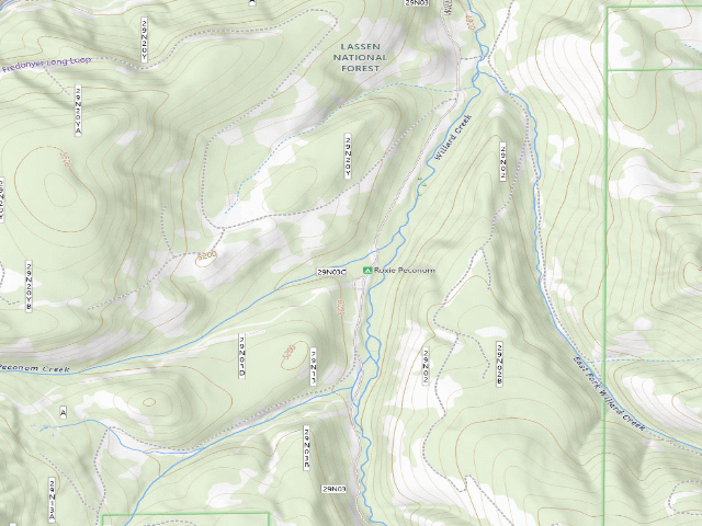 USGS topographic map of Roxie Peconom