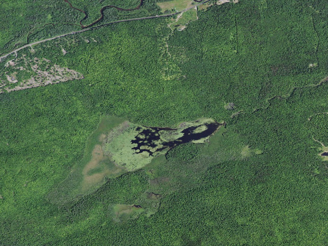 Aerial image of Rt.3 Mud Pond Campsite (Taylor Pond Wild Forest)